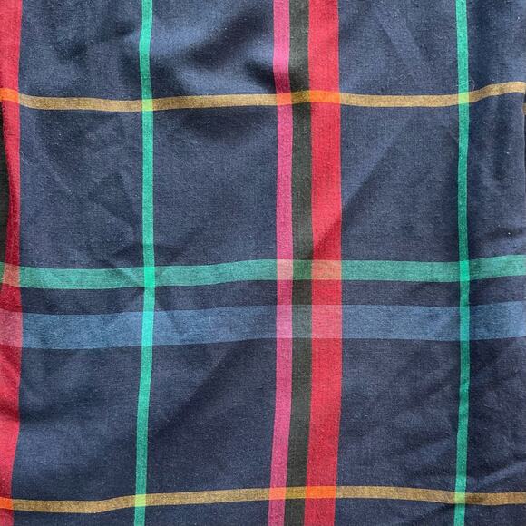 Vintage 90s Career Club Navy Blue Plaid Button Down Shirt M USA Work Dress Up - Picture 5 of 8